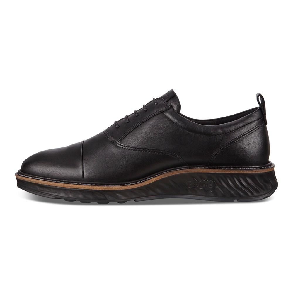 ECCO Mens Oxford Shoes Black - St.1 Hybrid Cap-Toe - ZND-726308